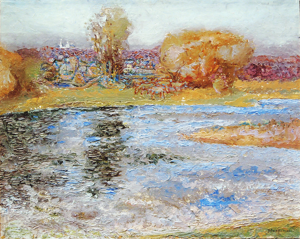 «Плесо». 1992. Картон, олія